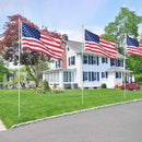 Yescom 10' Aluminum Sectional Flag Pole Set In Ground Flagpole