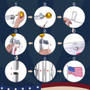 Yescom Bravery Flag Pole with Light & Regal Eagle 13Gauge(20ft,25ft,30ft Options)