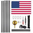 Yescom Bravery 13Gauge Aluminum Flagpole (20', 25', 30' Options)