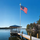 Yescom Bravery MEGA Flagpole with Dock Mount, Light & Regal Eagle Topper