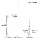 Yescom Telescoping Antenna Mast for Starlink Gen3 to V5, RV