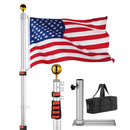 Yescom 20ft. Telescopic Flagpole with Tire Mount