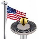 Yescom Sectional Flag Pole with Light (20ft,25ft,30ft Options)