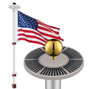 Yescom Telescopic Flag Pole with Light(20ft,25ft,30ft Options)
