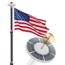 Yescom Telescopic Flag Pole with Light(20ft,25ft,30ft Options)