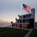 Yescom Telescopic Flag Pole with Light(20ft,25ft,30ft Options)