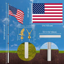 Yescom Telescopic Flag Pole and Flag Kit with Regal Eagle