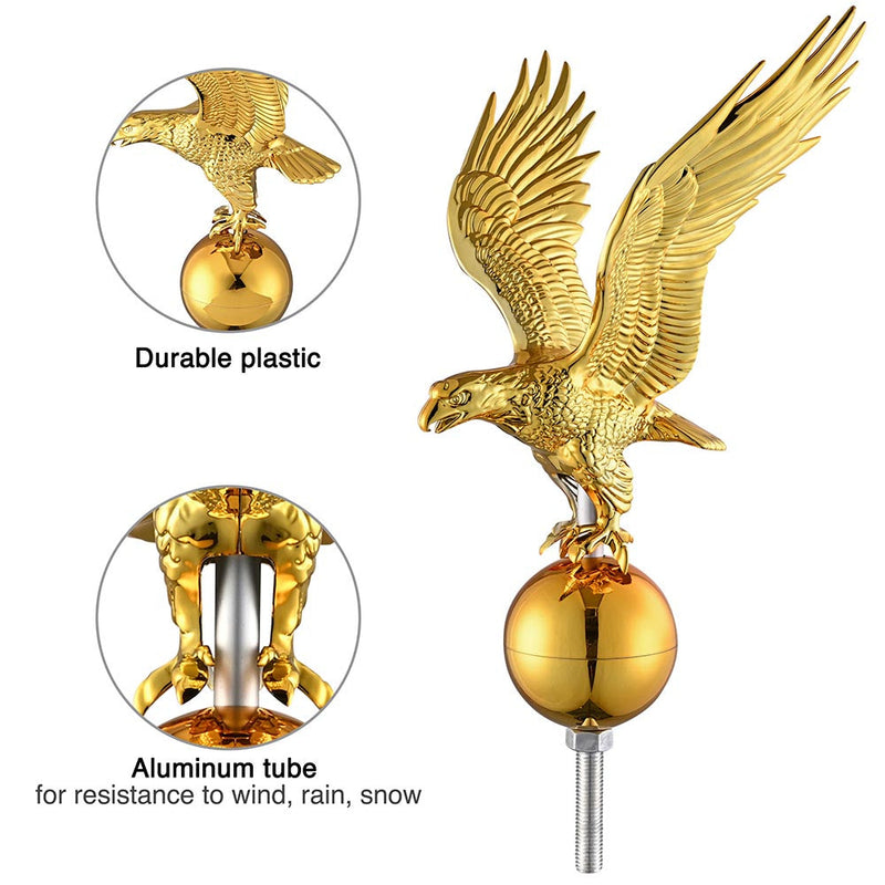 Yescom Telescopic Flag Pole and Flag Kit with Regal Eagle
