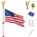 Yescom Telescopic Flag Pole and Flag Kit with Regal Eagle