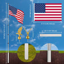 Yescom Telescopic Flag Pole and Flag Kit with Regal Eagle