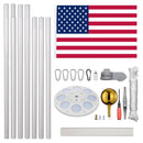 Yescom Bravery Flagpole with Light 13Gauge (20ft,25ft,30ft Options)
