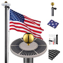 Yescom Bravery Flagpole with Light 13Gauge (20ft,25ft,30ft Options)