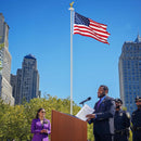 Yescom Bravery Flag Pole with Light & Regal Eagle 13Gauge(20ft,25ft,30ft Options)