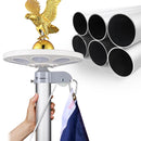 Yescom Bravery Flag Pole with Light & Regal Eagle 13Gauge(20ft,25ft,30ft Options)