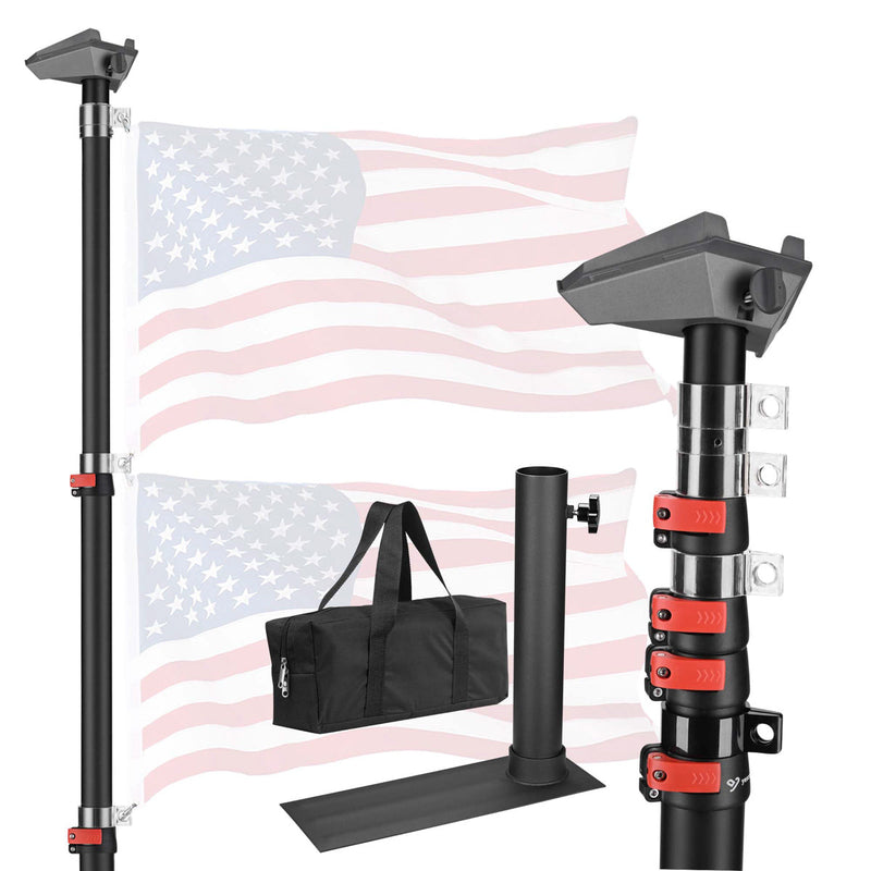 Yescom Starlink Mini Pole Mount D2.75" with Tire Mount(14'-30' Options)