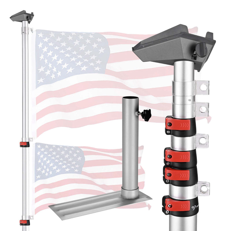 Yescom 14' Starlink Mini Pole Mount D2.75" with Tire Mount