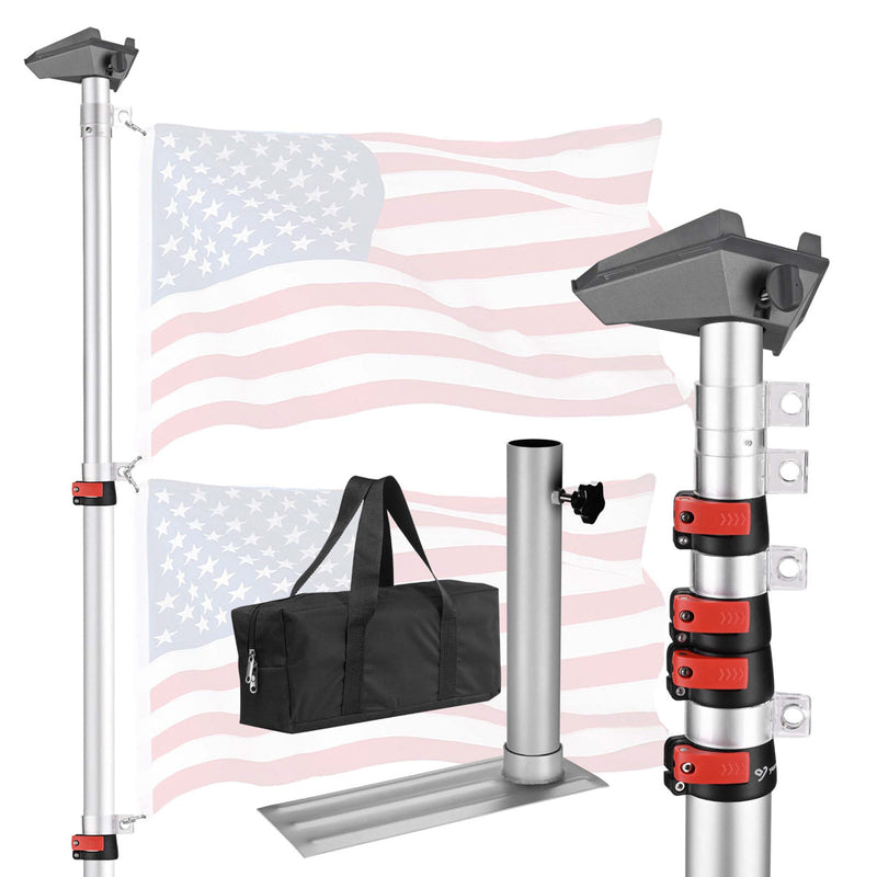 Yescom 14' Starlink Mini Pole Mount D2.75" with Tire Mount