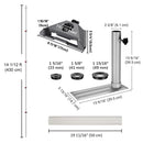 Yescom Starlink Mini Pole Mount D2.75" with Tire Mount(14'-30' Options)