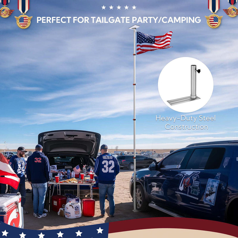 Yescom 14' Starlink Mini Pole Mount D2.75" with Tire Mount