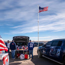 Yescom EZ GO Telescopic Flagpole with Light & Tire Mount
