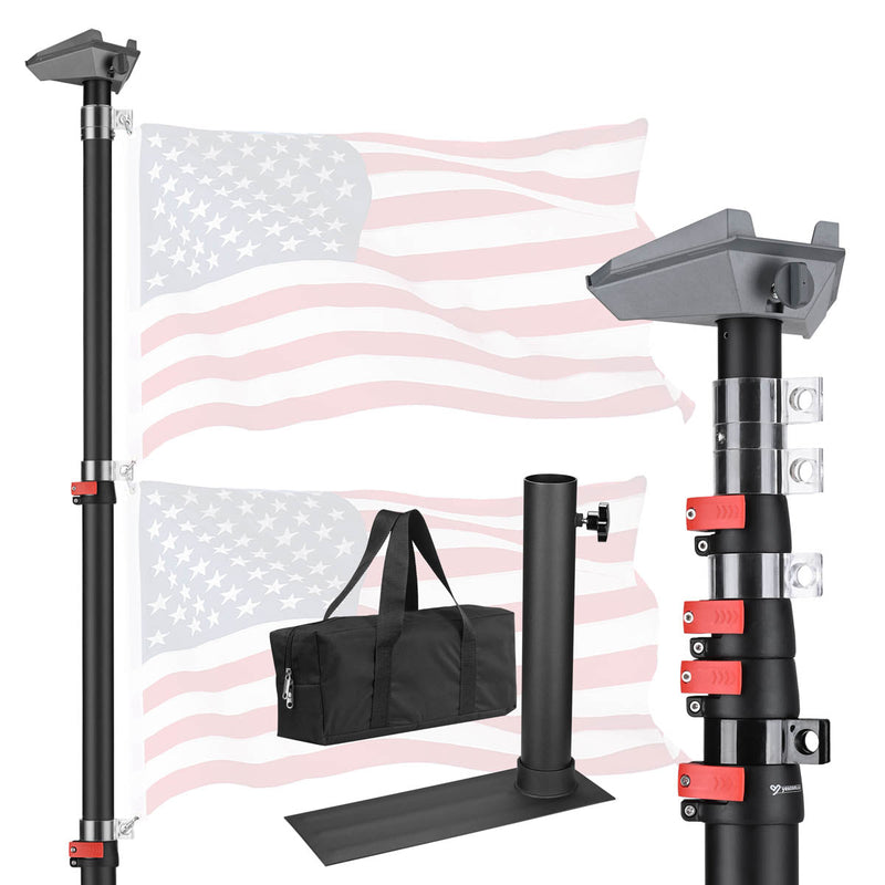 Yescom Starlink Mini Pole Mount D2.75" with Tire Mount(14'-30' Options)