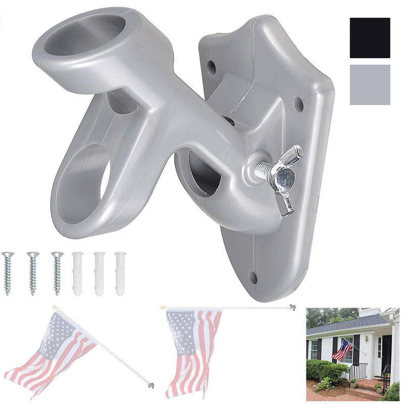 Yescom 2-Angle Flag Pole Wall Bracket for 1" Flag Pole