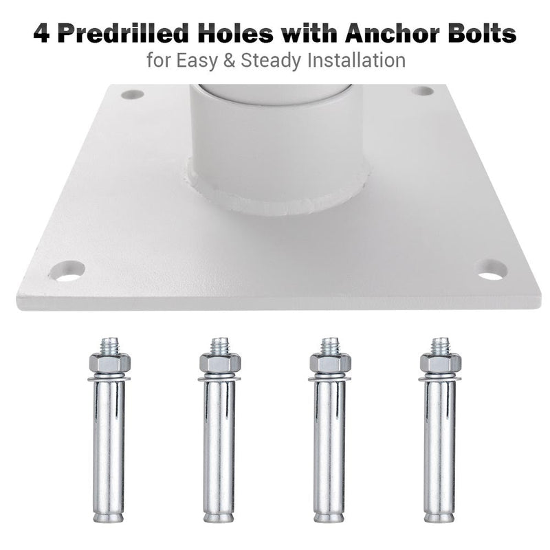 Yescom Telescopic FlagPole Deck Mount 16" x 2 3/8"