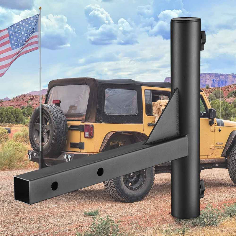 Yescom Hitch Mount Flag Pole Holder for 2" Receiver(1"-2" Poles)