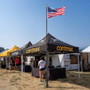 Yescom RV Ladder Mounted Flagpole Holder for 1" to 2 3/8" Pole