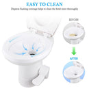 Yescom 20" RV Toilet Gravity Flush High Profile HDPE Travel