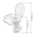 Yescom 20" RV Toilet with Elongated Bowl No Splash-Back