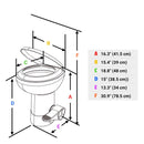 Yescom 15" Seat Height RV Toilet with Handheld Bidet Sprayer