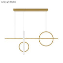 GobekUsa 23.5"/31.5" Acrylic Bike Pendant Lighting Nordic LED Island Lamp - Black/Gold
