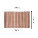 Sunriver Teak Shower and Bath String Mat with Rubber Feet 23.62" x 15.75" by NORDICTEAK.COM