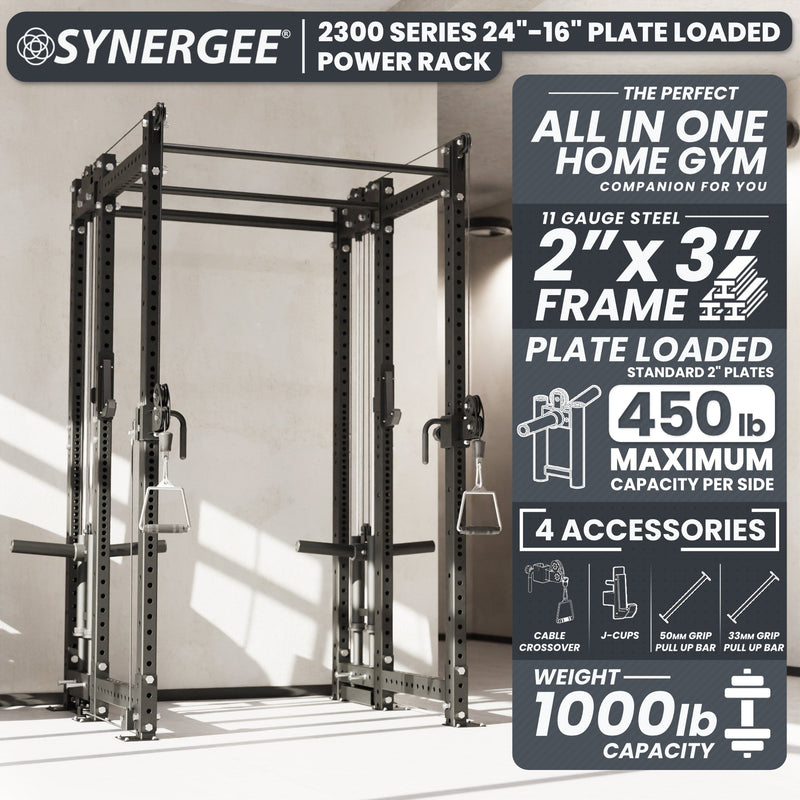 Synergee 2300 Series Power Cage with Plate Loaded Cable Cross Overs