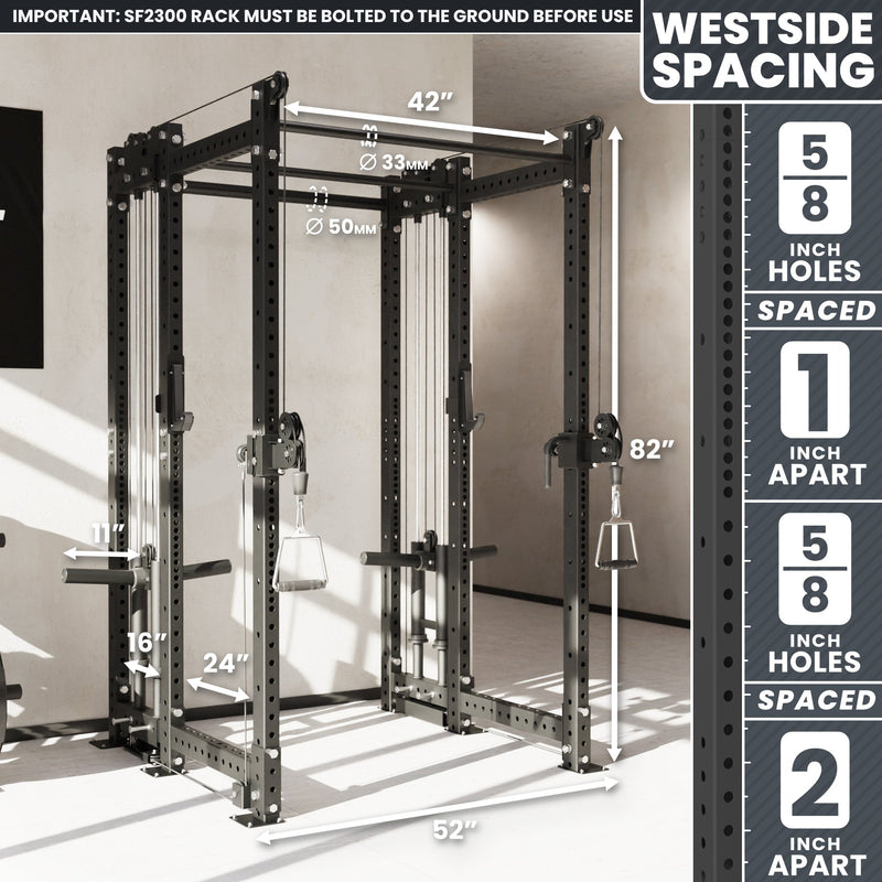 Synergee 2300 Series Power Cage with Plate Loaded Cable Cross Overs