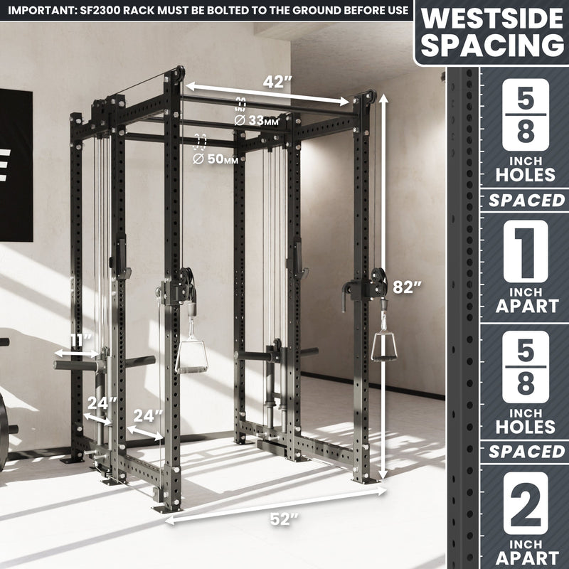 Synergee 2300 Series Power Cage with Plate Loaded Cable Cross Overs