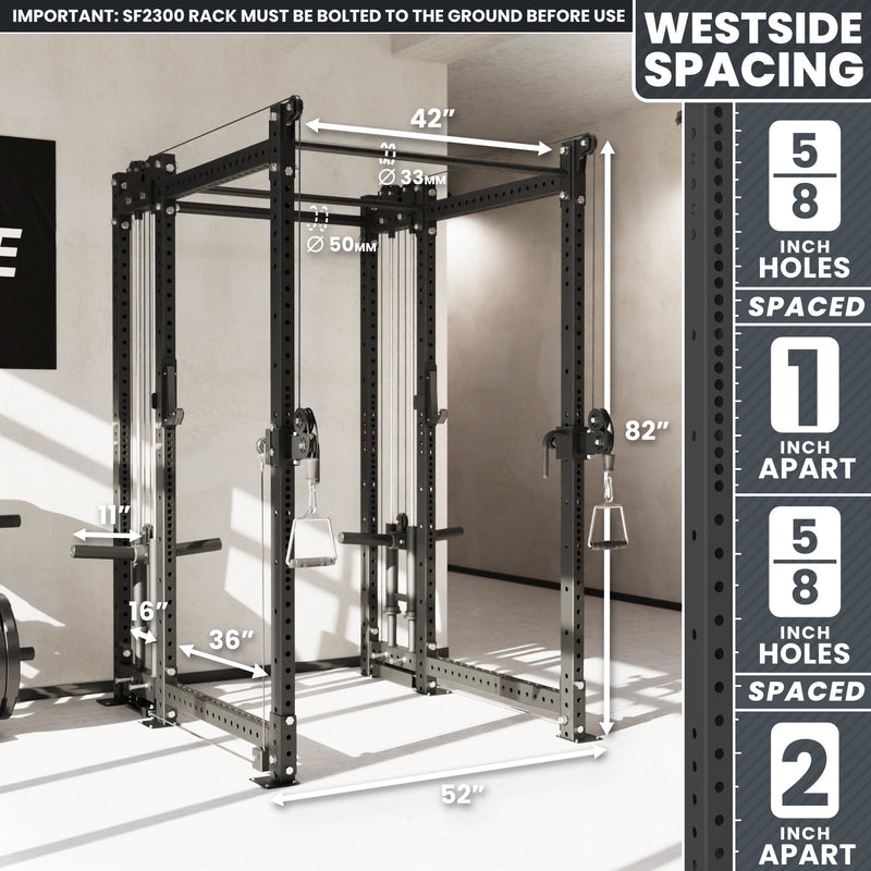 Synergee 2300 Series Power Cage with Plate Loaded Cable Cross Overs