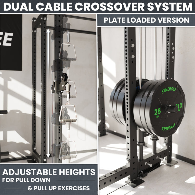 Synergee 2300 Series Power Cage with Plate Loaded Cable Cross Overs