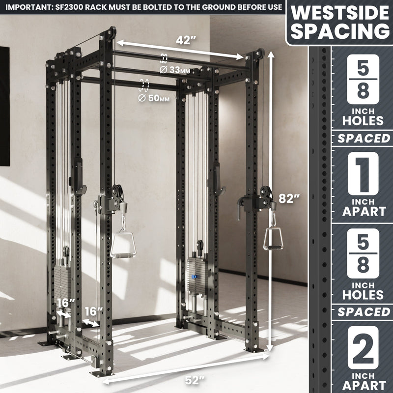 Synergee 2300 Series Power Cage with Synchronized Loaded Cable Cross Overs