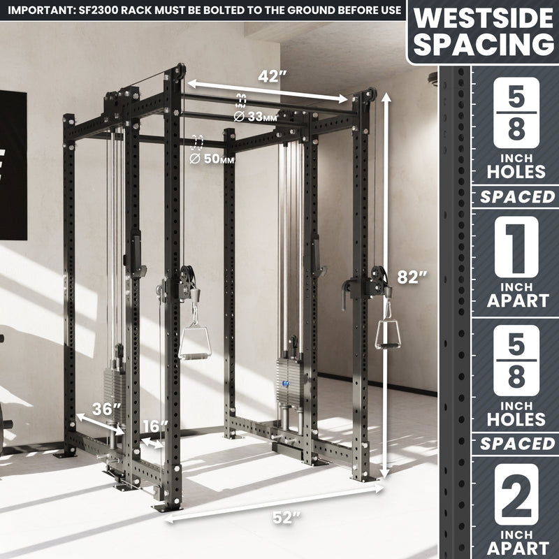 Synergee 2300 Series Power Cage with Synchronized Loaded Cable Cross Overs