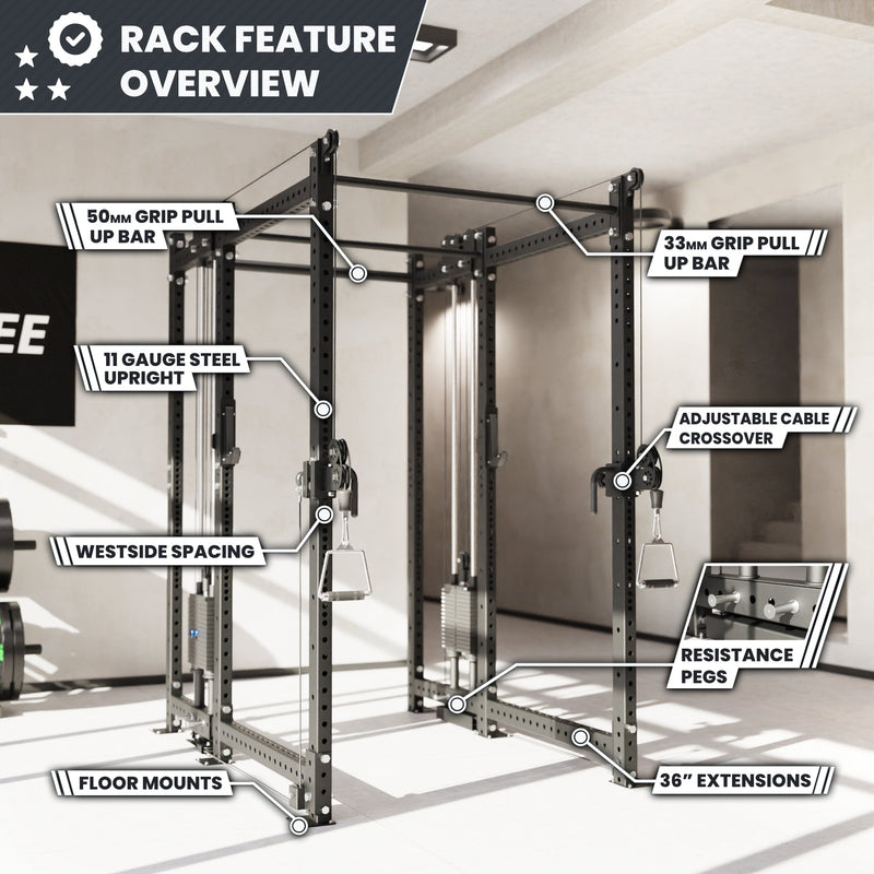 Synergee 2300 Series Power Cage with Synchronized Loaded Cable Cross Overs