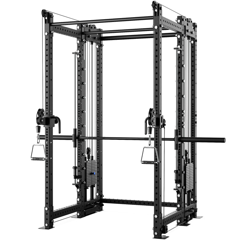 Synergee 2300 Series Power Cage with Synchronized Loaded Cable Cross Overs and Smith Machine
