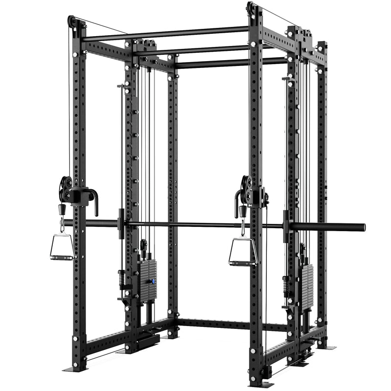 Synergee 2300 Series Power Cage with Synchronized Loaded Cable Cross Overs and Smith Machine