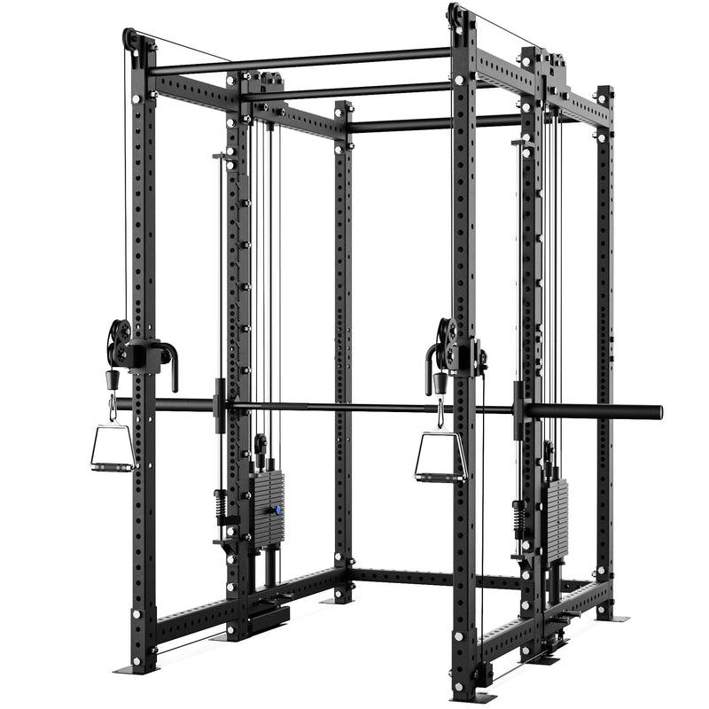Synergee 2300 Series Power Cage with Synchronized Loaded Cable Cross Overs and Smith Machine