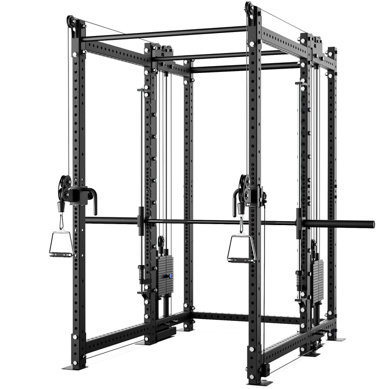 Synergee 2300 Series Power Cage with Synchronized Loaded Cable Cross Overs and Smith Machine