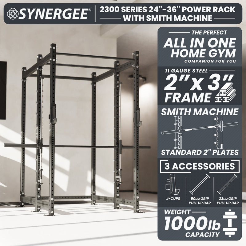 Synergee 2300 Series Power Cage with Smith Machine