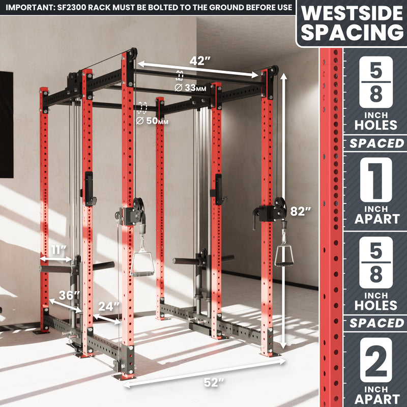 Synergee 2300 Series Power Cage with Plate Loaded Cable Cross Overs