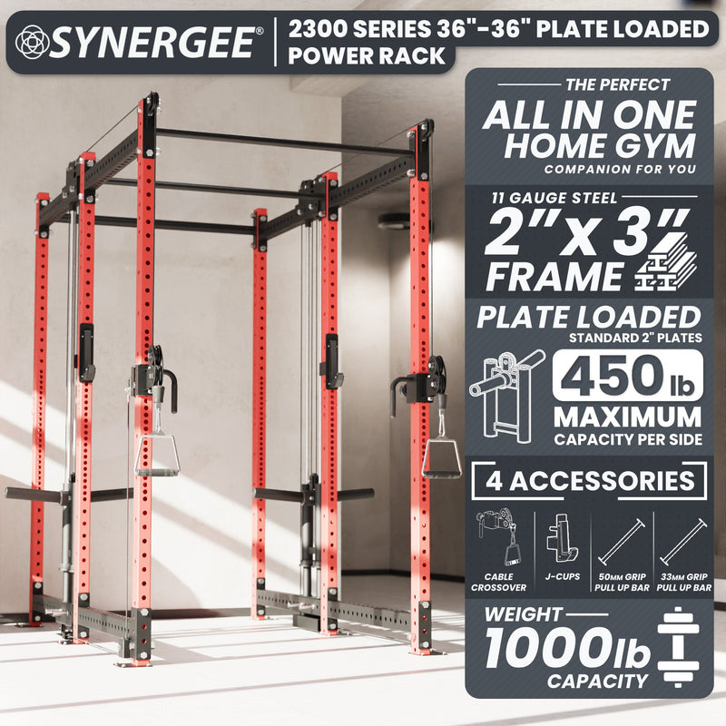 Synergee 2300 Series Power Cage with Plate Loaded Cable Cross Overs