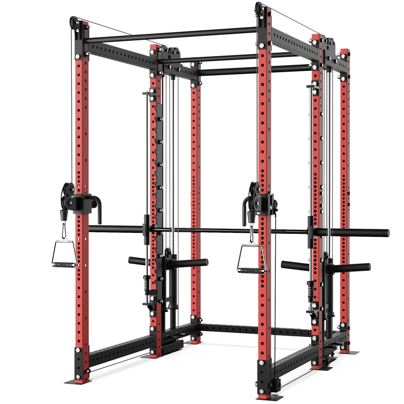 Synergee 2300 Series Power Cage with Plate Loaded Cable Cross Overs and Smith Machine